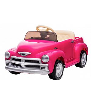 Chevrolet 3100 CLASICO 12V, asiento CON FUNDA, llantas de caucho EVA, ROSA   INDA420-AC-AHL001P